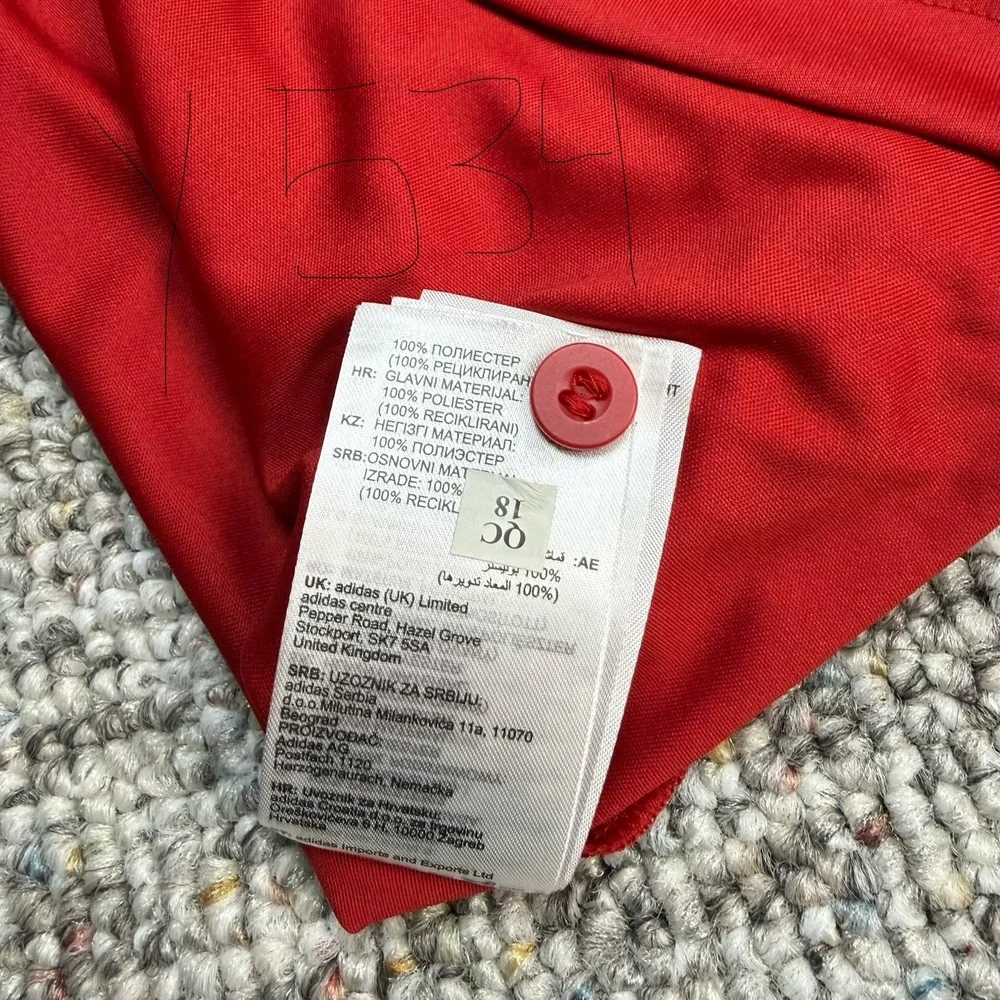 adidas M TI POLO Shirt Mens Large Short Sleeve Red NWT